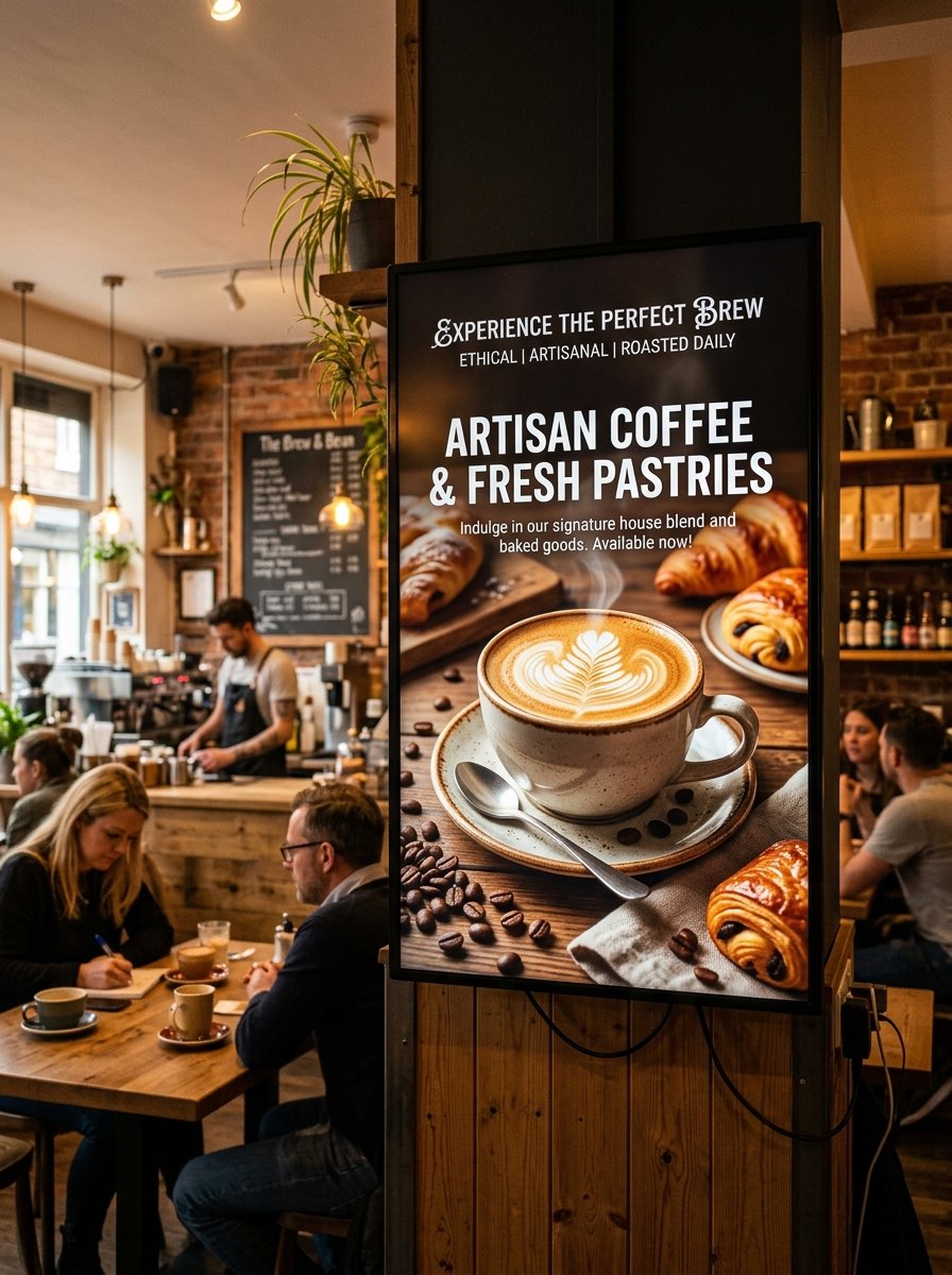 Cafe Advertising Screen